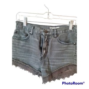 Free People Lace Hemmed Shorts